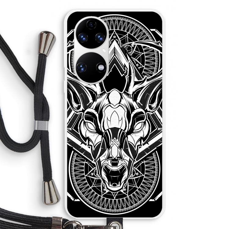 Oh Deer: Huawei P50 Transparant Hoesje met koord