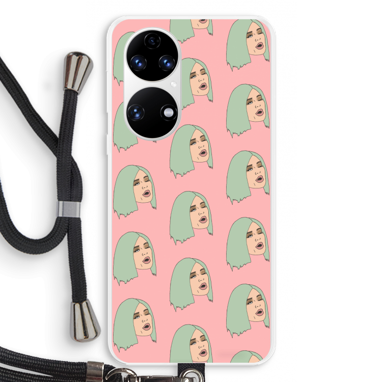 King Kylie: Huawei P50 Transparant Hoesje met koord
