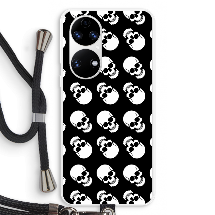 Musketon Skulls: Huawei P50 Transparant Hoesje met koord