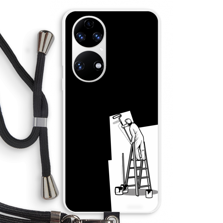 Musketon Painter: Huawei P50 Transparant Hoesje met koord