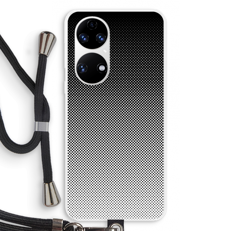 Musketon Halftone: Huawei P50 Transparant Hoesje met koord