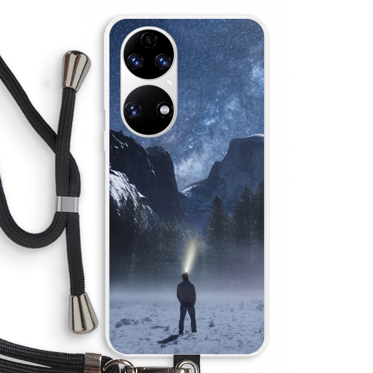 Wanderlust: Huawei P50 Transparant Hoesje met koord