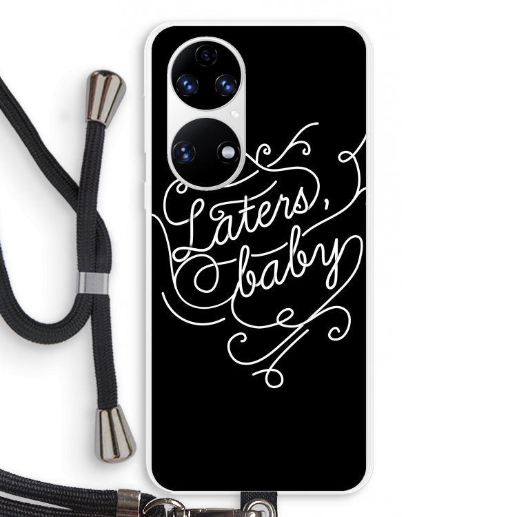 Laters, baby: Huawei P50 Transparant Hoesje met koord