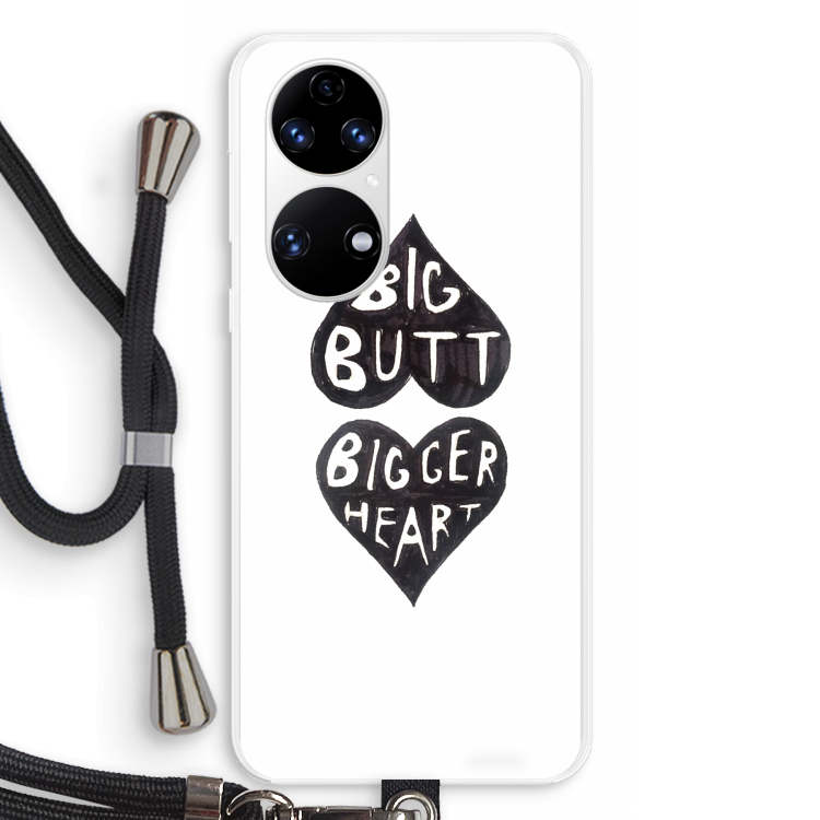 Big butt bigger heart: Huawei P50 Transparant Hoesje met koord