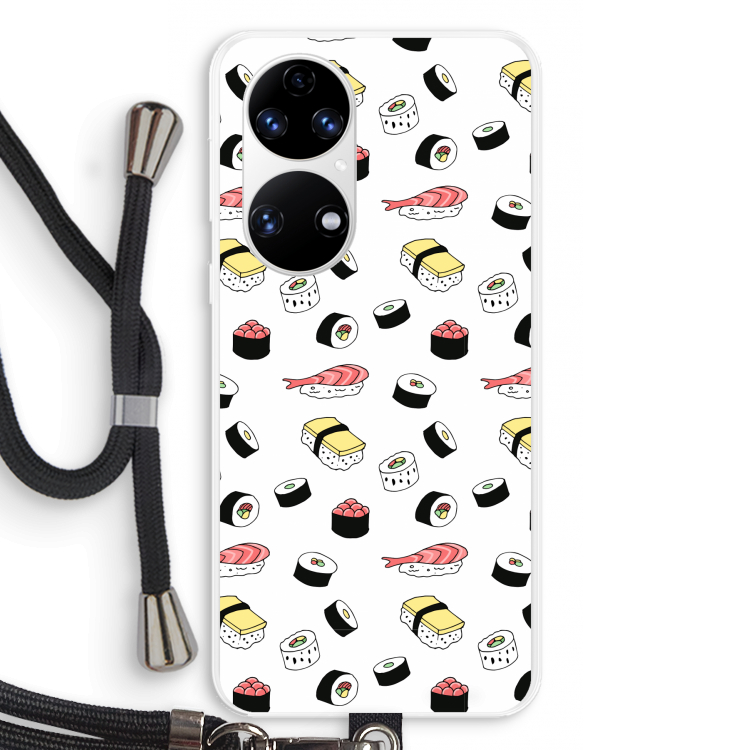 Sushi time: Huawei P50 Transparant Hoesje met koord