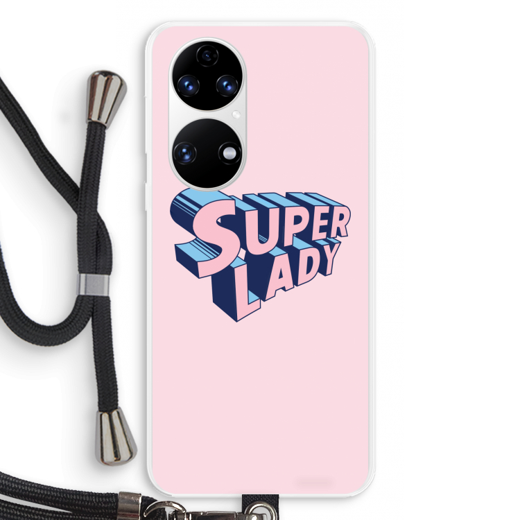 Superlady: Huawei P50 Transparant Hoesje met koord