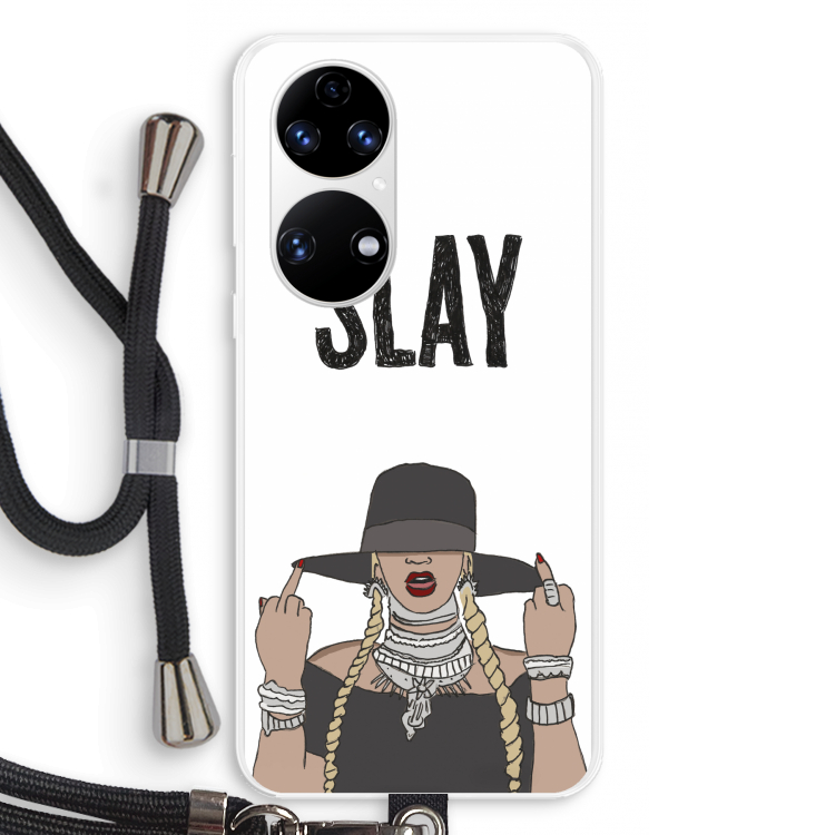 Slay All Day: Huawei P50 Transparant Hoesje met koord