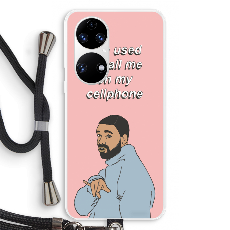Hotline bling: Huawei P50 Transparant Hoesje met koord