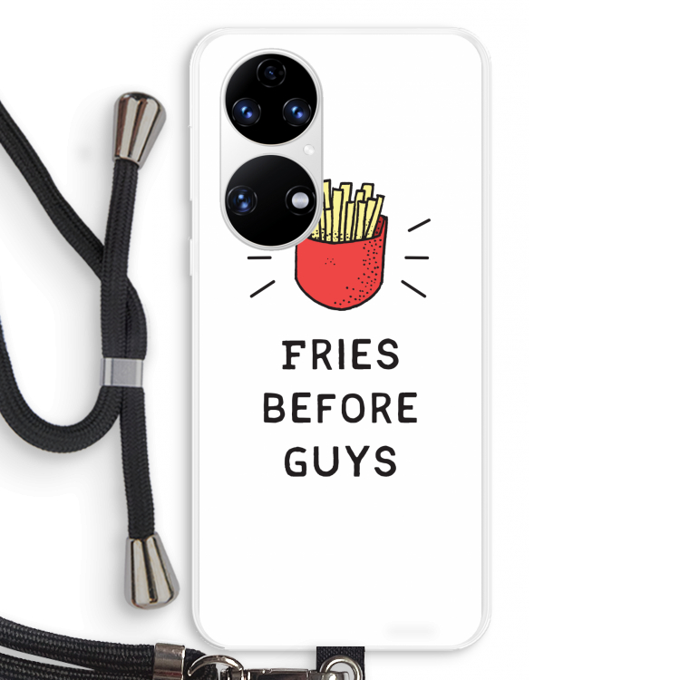 Fries before guys: Huawei P50 Transparant Hoesje met koord