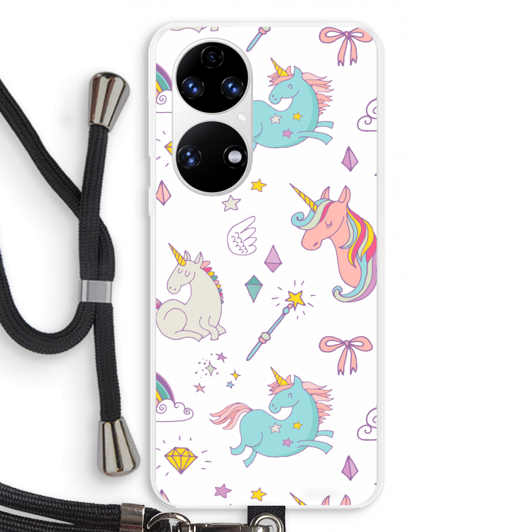 Fantasiewereld: Huawei P50 Transparant Hoesje met koord