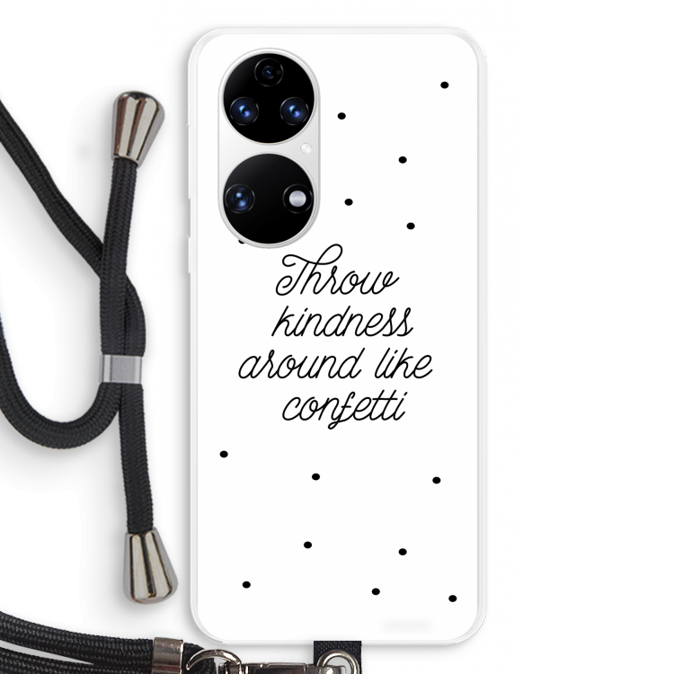 Confetti: Huawei P50 Transparant Hoesje met koord