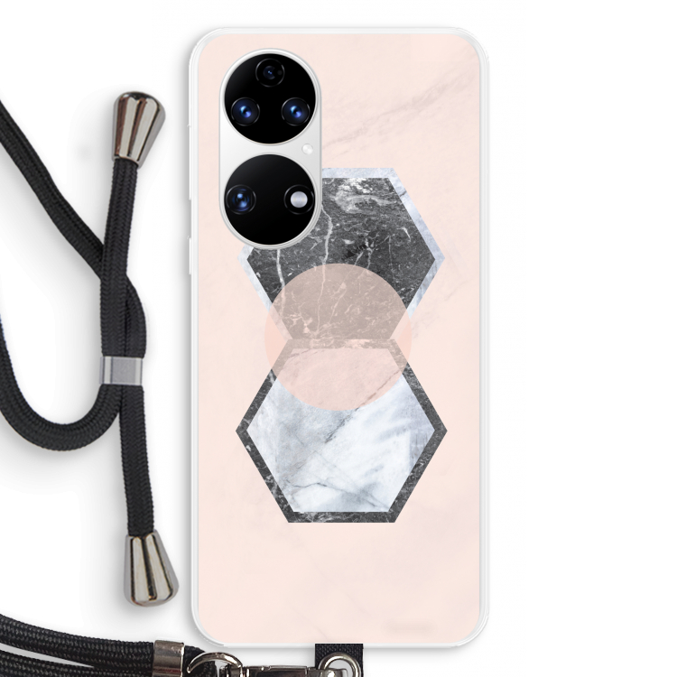 Creatieve toets: Huawei P50 Transparant Hoesje met koord