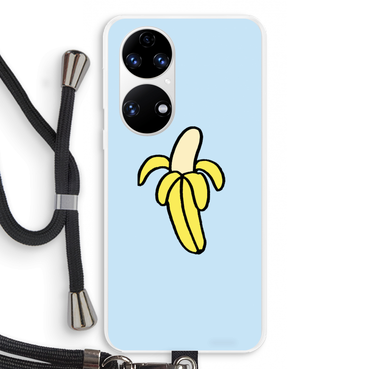 Banana: Huawei P50 Transparant Hoesje met koord