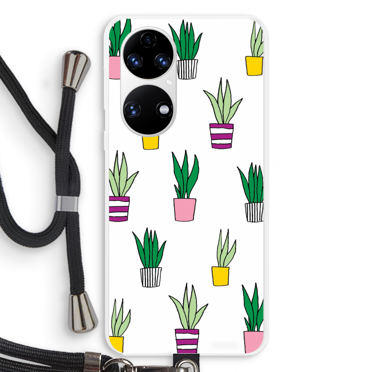 Sanseveria: Huawei P50 Transparant Hoesje met koord