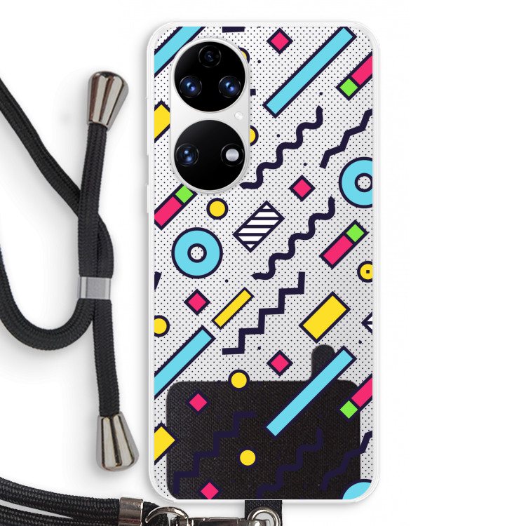8-bit N°8: Huawei P50 Transparant Hoesje met koord