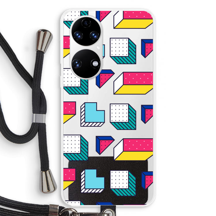 8-bit N°7: Huawei P50 Transparant Hoesje met koord