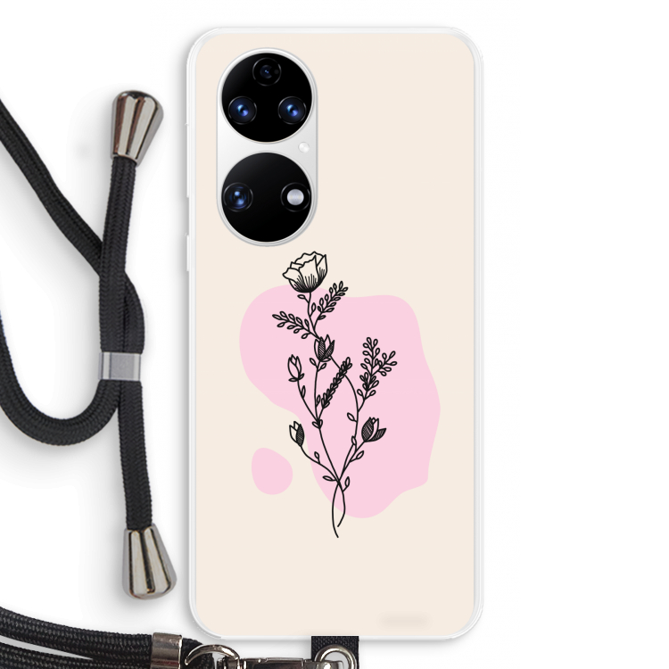 Roses are red: Huawei P50 Transparant Hoesje met koord