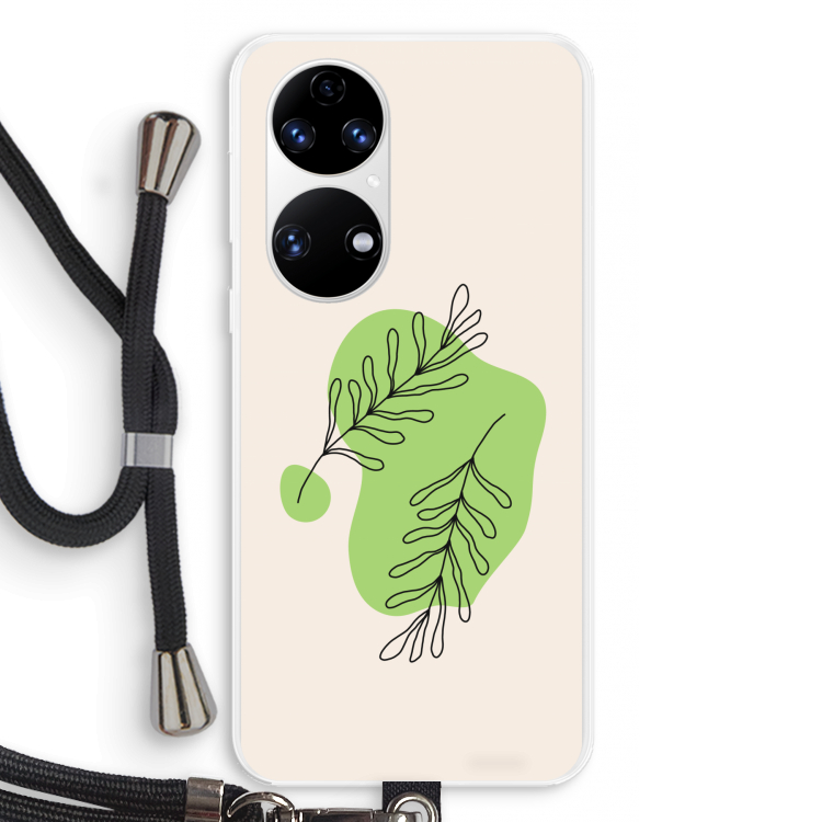 Beleaf in you: Huawei P50 Transparant Hoesje met koord