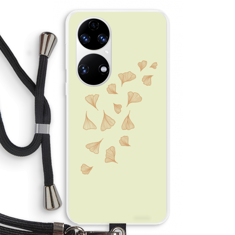 Falling Leaves: Huawei P50 Transparant Hoesje met koord