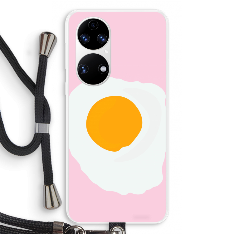 Sunny side up: Huawei P50 Transparant Hoesje met koord