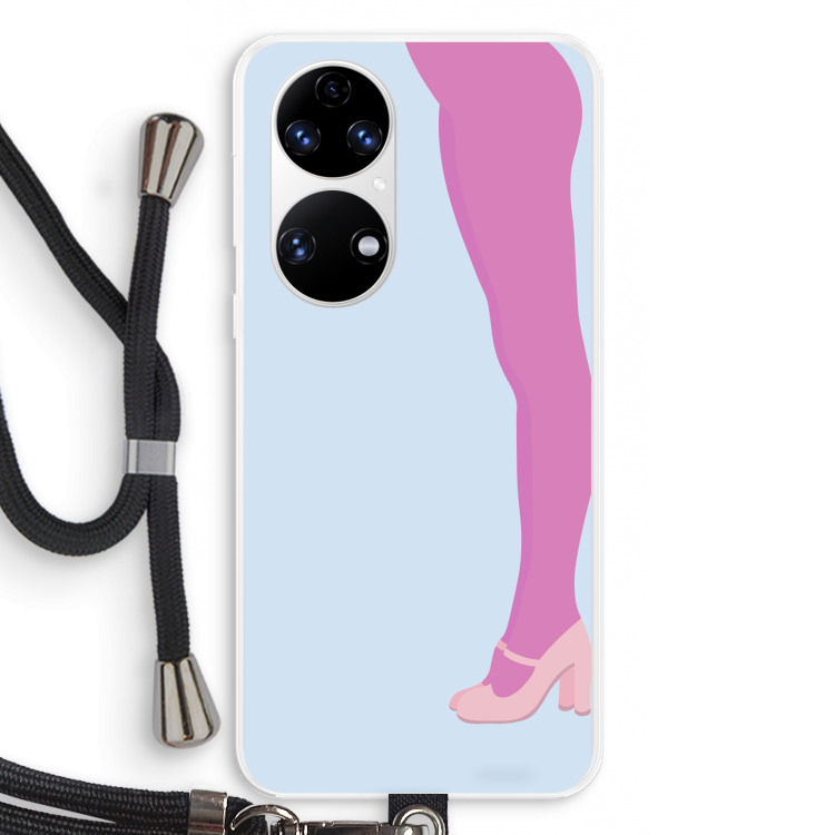 Pink panty: Huawei P50 Transparant Hoesje met koord