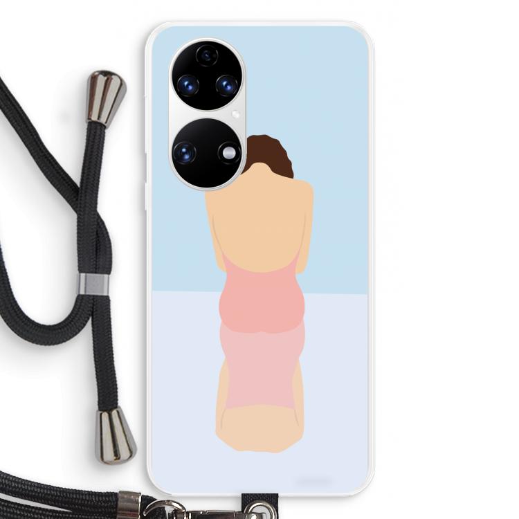 Mirror: Huawei P50 Transparant Hoesje met koord