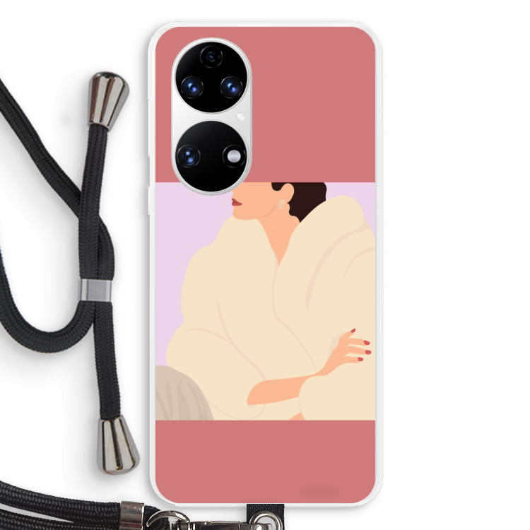 Cosy: Huawei P50 Transparant Hoesje met koord
