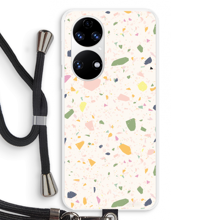 Terrazzo N°21: Huawei P50 Transparant Hoesje met koord