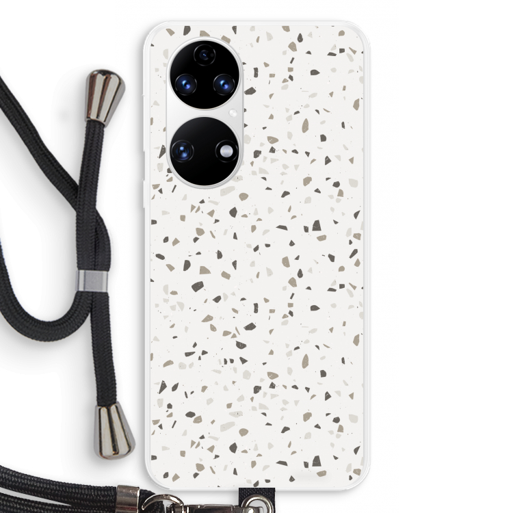 Terrazzo N°14: Huawei P50 Transparant Hoesje met koord