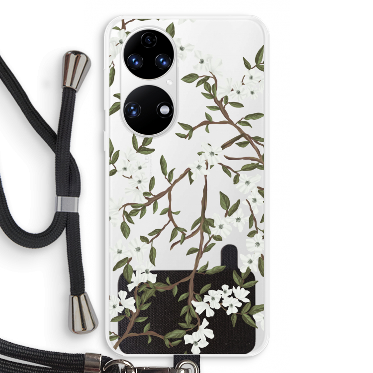 Blossoming spring: Huawei P50 Transparant Hoesje met koord
