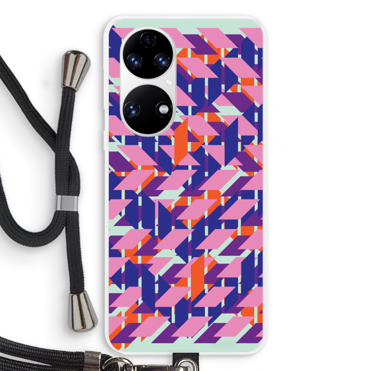 Skew Blush 3: Huawei P50 Transparant Hoesje met koord