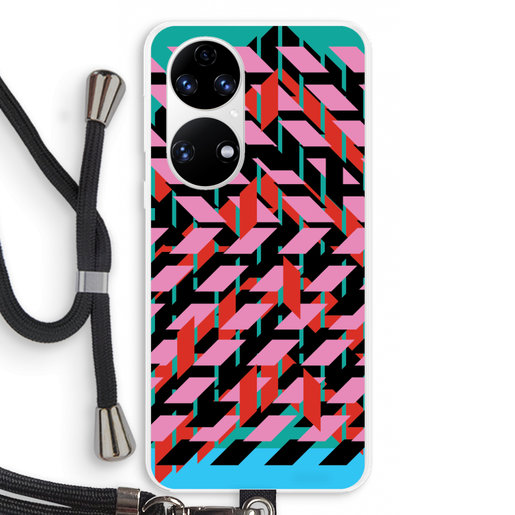 Skew Blush 2: Huawei P50 Transparant Hoesje met koord