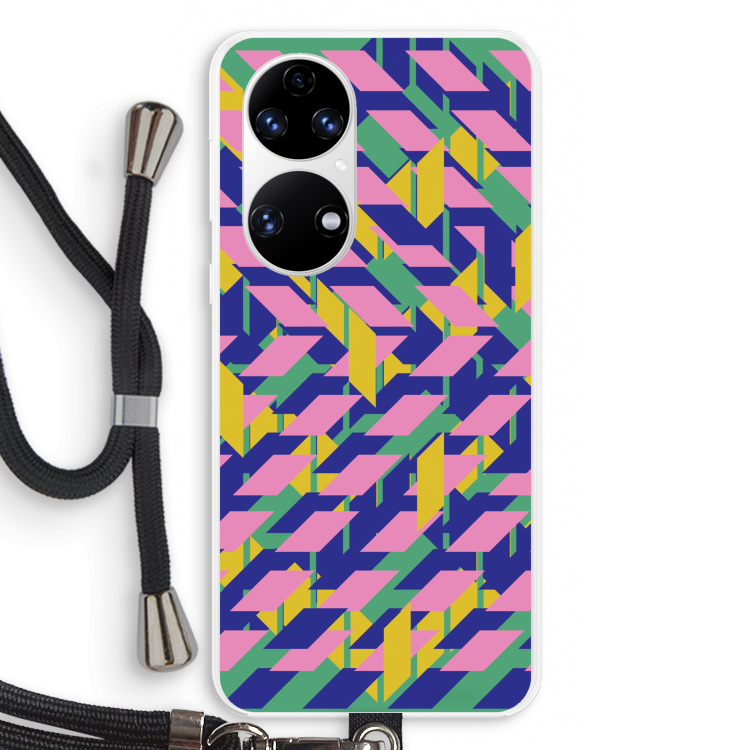 Skew Blush 1: Huawei P50 Transparant Hoesje met koord