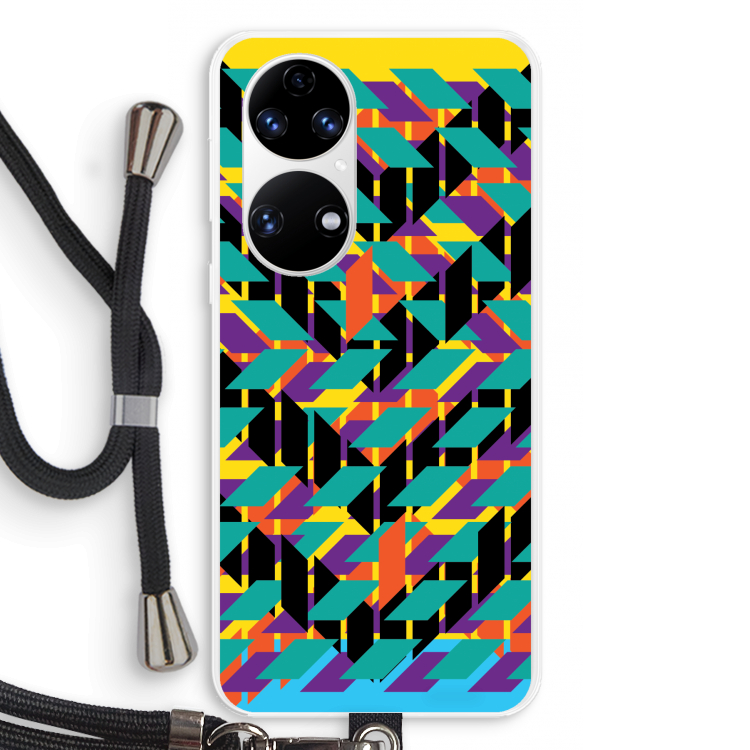 Skew Bee 1: Huawei P50 Transparant Hoesje met koord