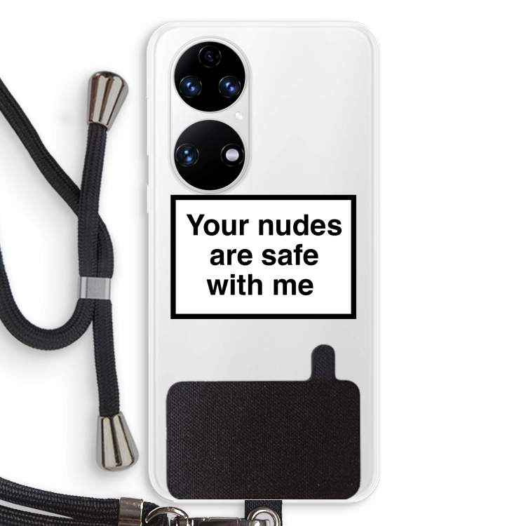Safe with me: Huawei P50 Transparant Hoesje met koord