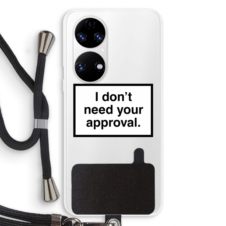 Don't need approval: Huawei P50 Transparant Hoesje met koord