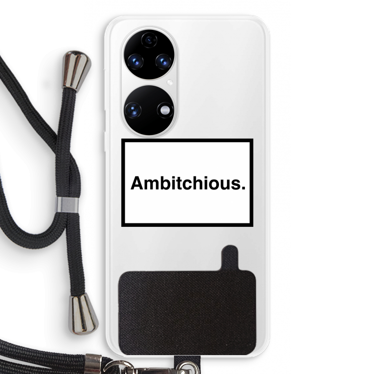 Ambitchious: Huawei P50 Transparant Hoesje met koord