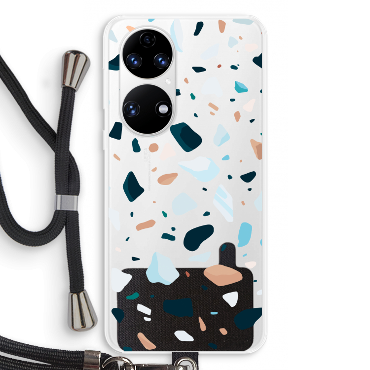 Terrazzo N°13: Huawei P50 Transparant Hoesje met koord