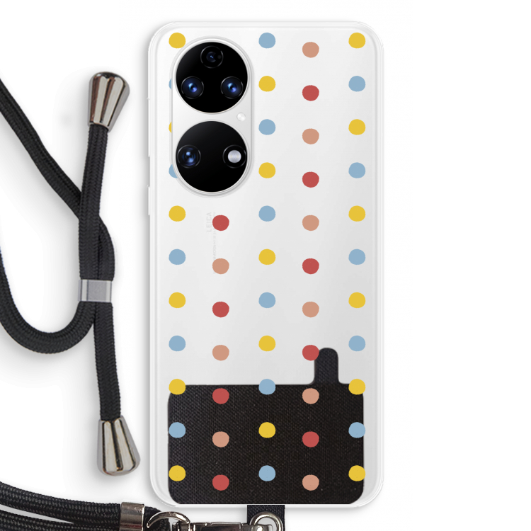 Bollen: Huawei P50 Transparant Hoesje met koord