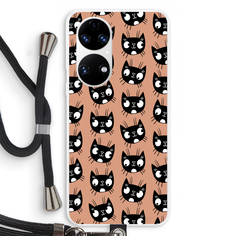 Kat: Huawei P50 Transparant Hoesje met koord