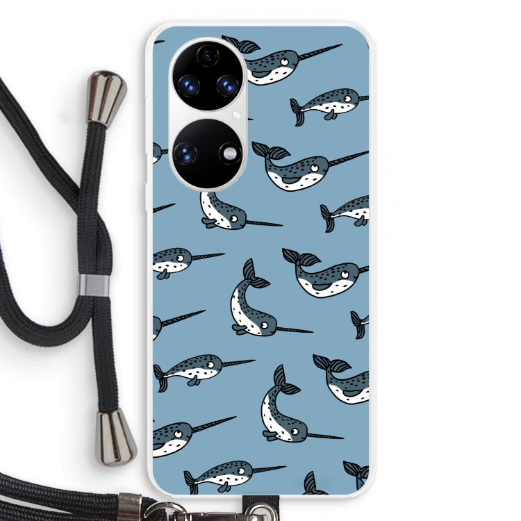 Narwhal: Huawei P50 Transparant Hoesje met koord