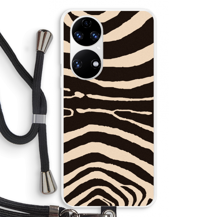 Arizona Zebra: Huawei P50 Transparant Hoesje met koord