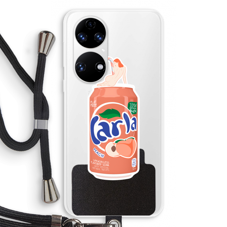 S(peach)less: Huawei P50 Transparant Hoesje met koord
