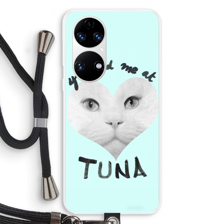 You had me at tuna: Huawei P50 Transparant Hoesje met koord