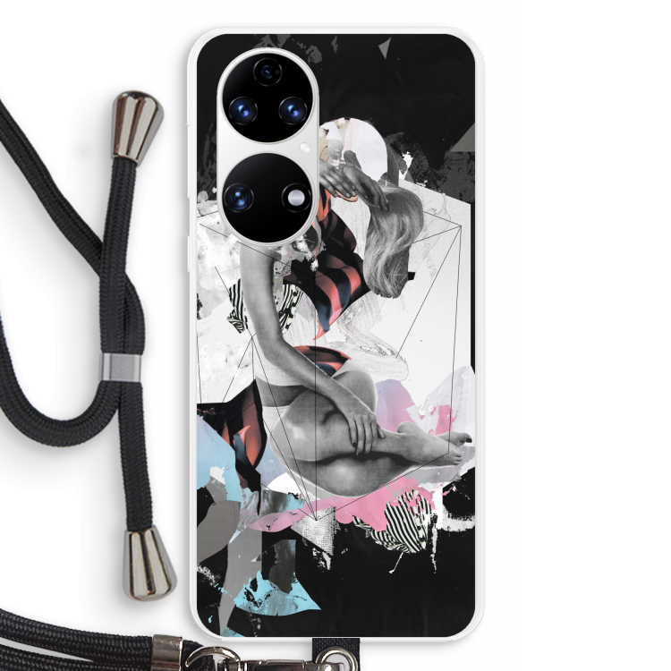 Camouflage de sommeil: Huawei P50 Transparant Hoesje met koord