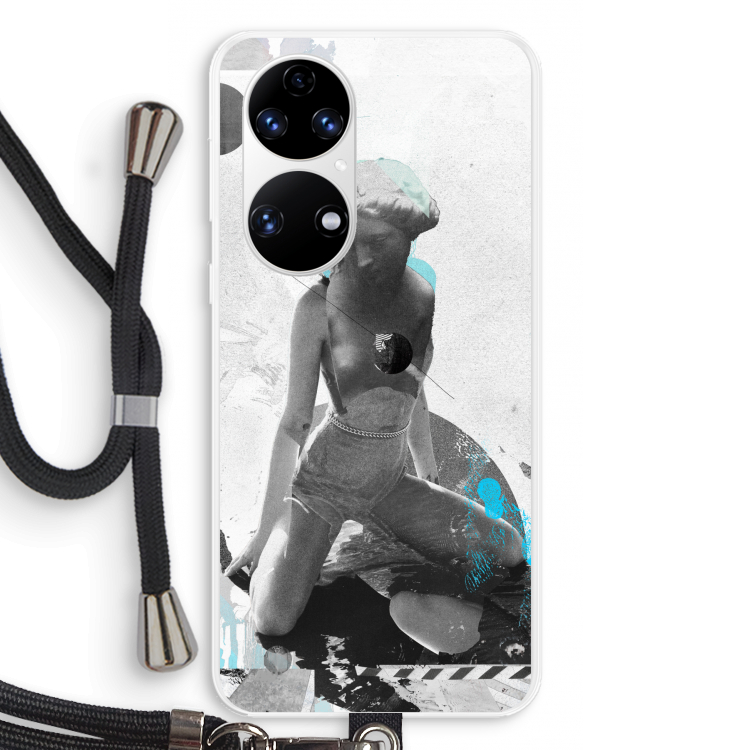 I will not feel a thing: Huawei P50 Transparant Hoesje met koord
