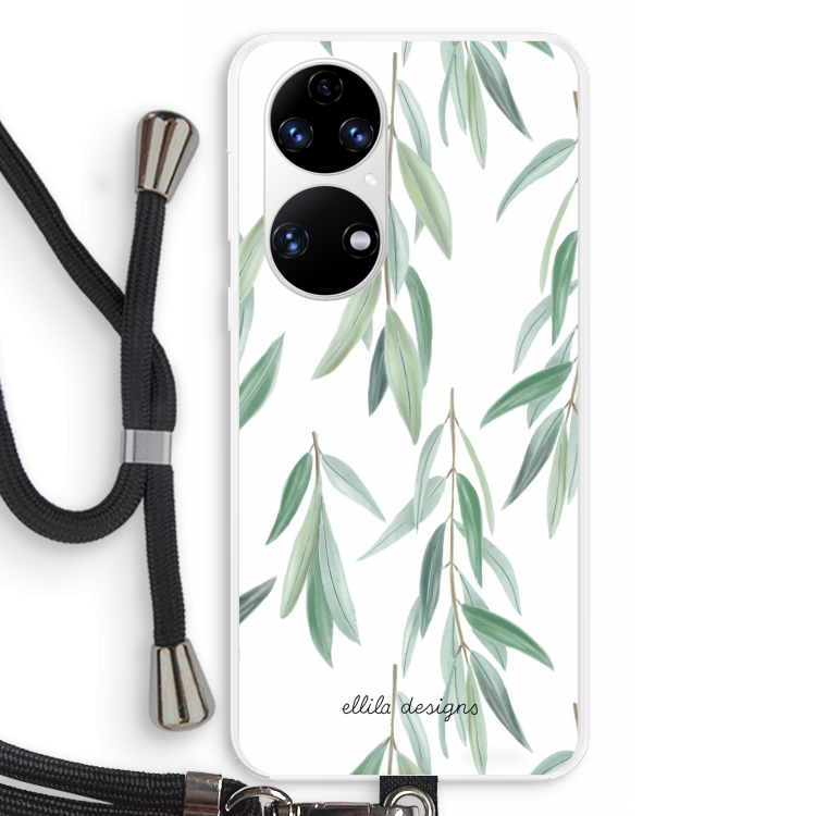 Branch up your life: Huawei P50 Transparant Hoesje met koord
