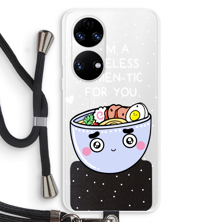 I'm A Hopeless Ramen-Tic For You: Huawei P50 Transparant Hoesje met koord