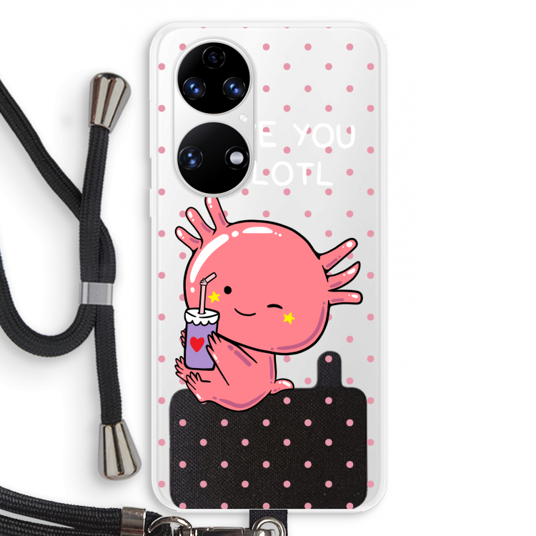 Love You A Lotl: Huawei P50 Transparant Hoesje met koord