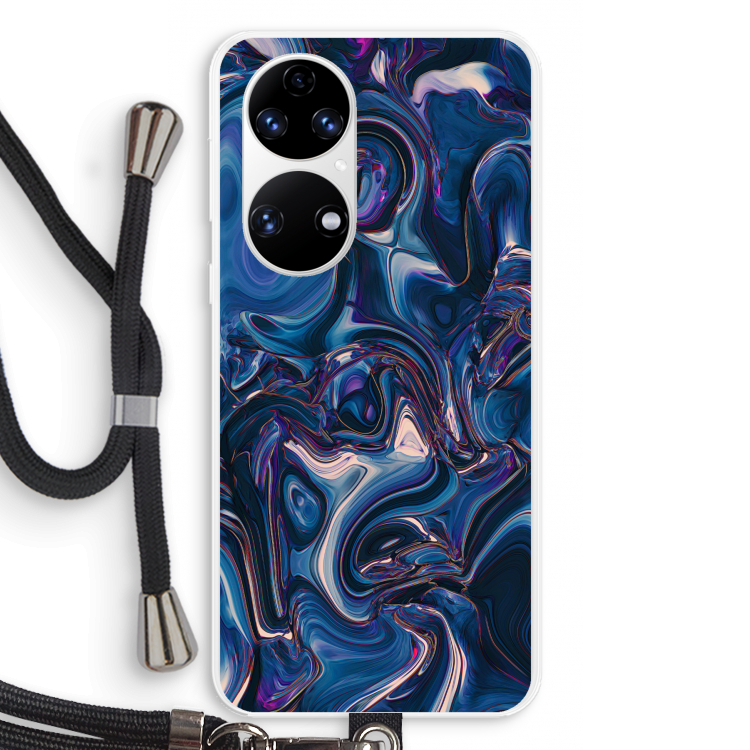 Mirrored Mirage: Huawei P50 Transparant Hoesje met koord